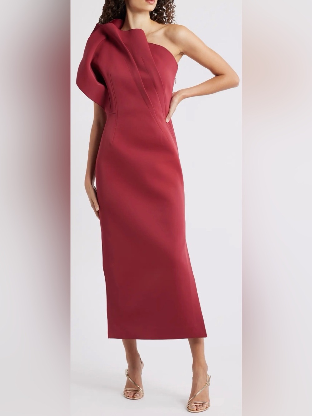 NEW ACLER Hawkley One-Shoulder Midi Dress SZ 4